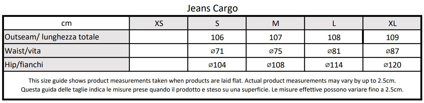 Moondi clothing cargo jeans cargo size guide, parkour and streetwear clothing