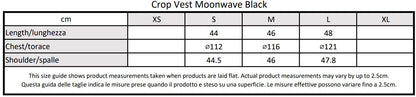 Moondi clothing crop vest moonwave size guide